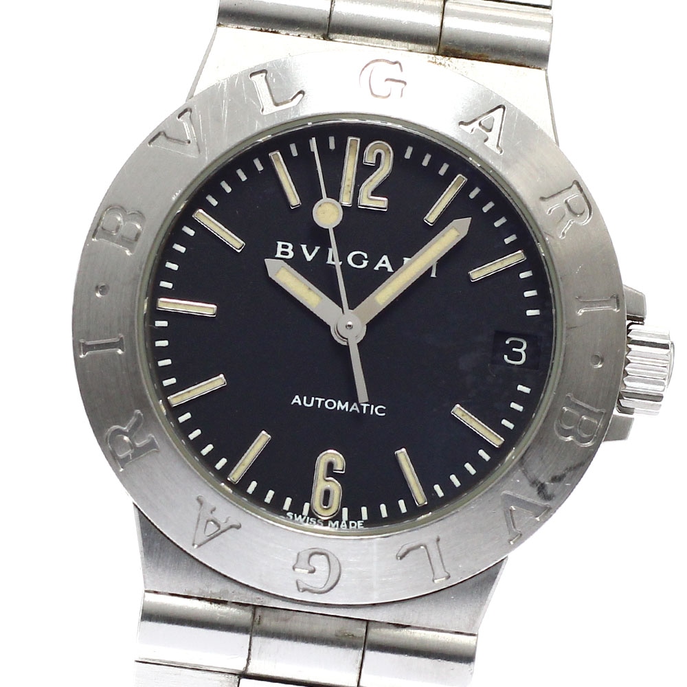 ブルガリ BVLGARI LCV29S ディアゴノ デイト 自動巻き レディース _944084【中古】