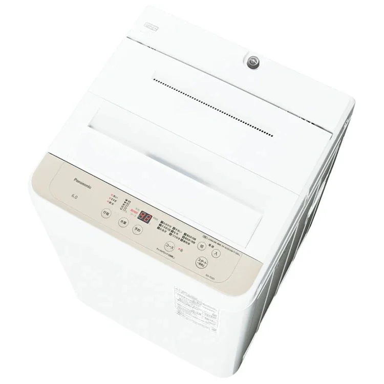 Panasonic パナソニック 全自動洗濯機 NA-F6B5-C 洗濯・脱水容量6kg ビッグウェーブ洗浄 カビクリーンタンク ライトベージュ