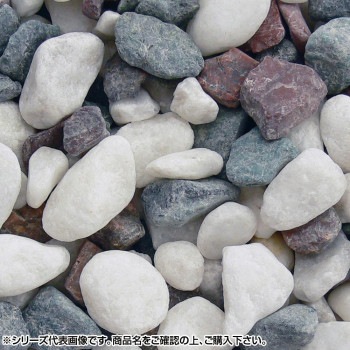 マツモト産業 ヤマト天然砂利・玉砂利 スペシャル五色 5分(14～20mm)内外 18kg