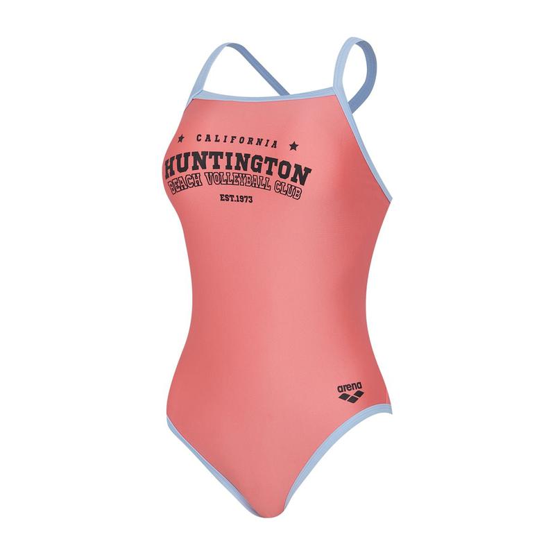 女性用ビーチワンピース水着(ハンティントンレジャー)(A4BL1SO41)COR