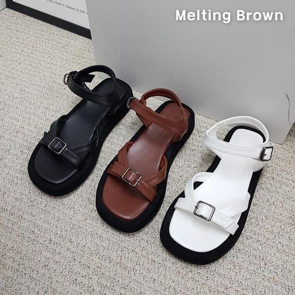 女性 カジュアル デイリー ストラップ プラットフォーム サンダル 3cm