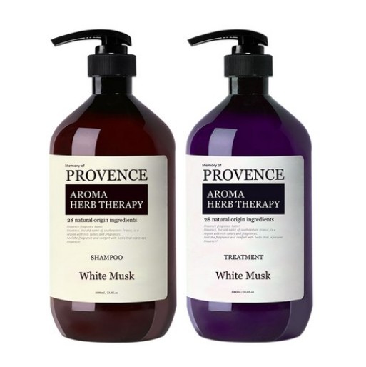 プロバンス アロマハーブセラピーシャンプー +トリートメントセット ホワイトムスクの香 (鎮静/弾力/保湿/栄養供給/活力/しわ防止)