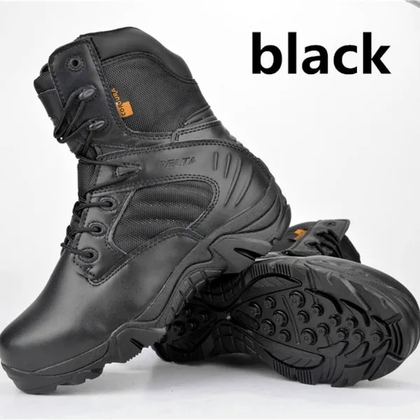 Army Male Commando Combat Desert Winter Outdoor Hiking Boots Landing Tactical Military Shoes (Size 3