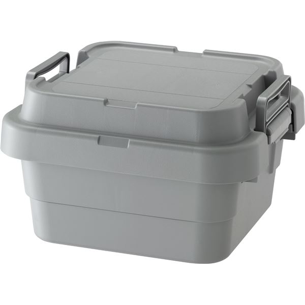 収納ボックス 収納ケース 幅40×奥行39×高さ24cm 浅型 18L グレー 3個セット ふた付 トランクカーゴ LOW アウトドア キャンプ