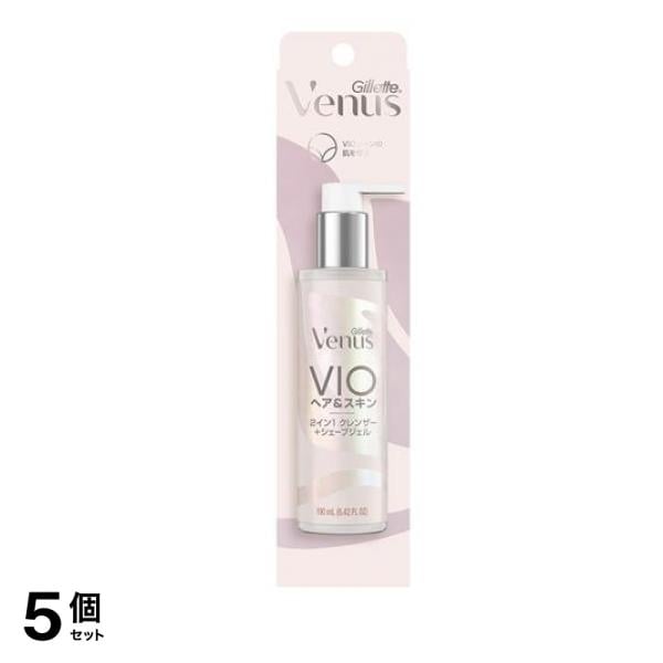 ジレットヴィーナス VIOヘア&スキン 2イン1 クレンザー+シェーブジェル 190mL 5個セット