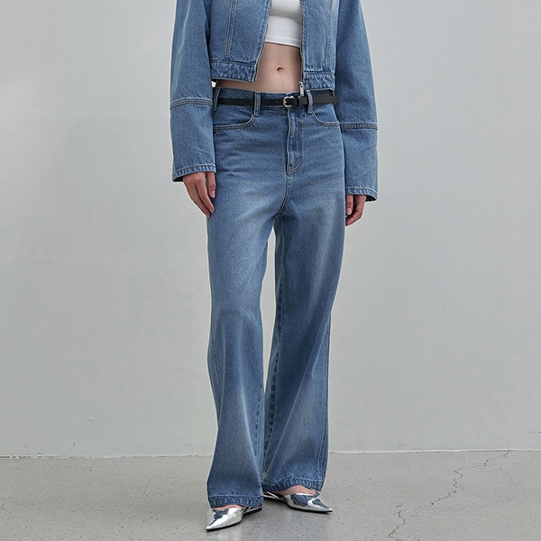 (PT-5444)Selfie Setup Low Rise Denim Pants