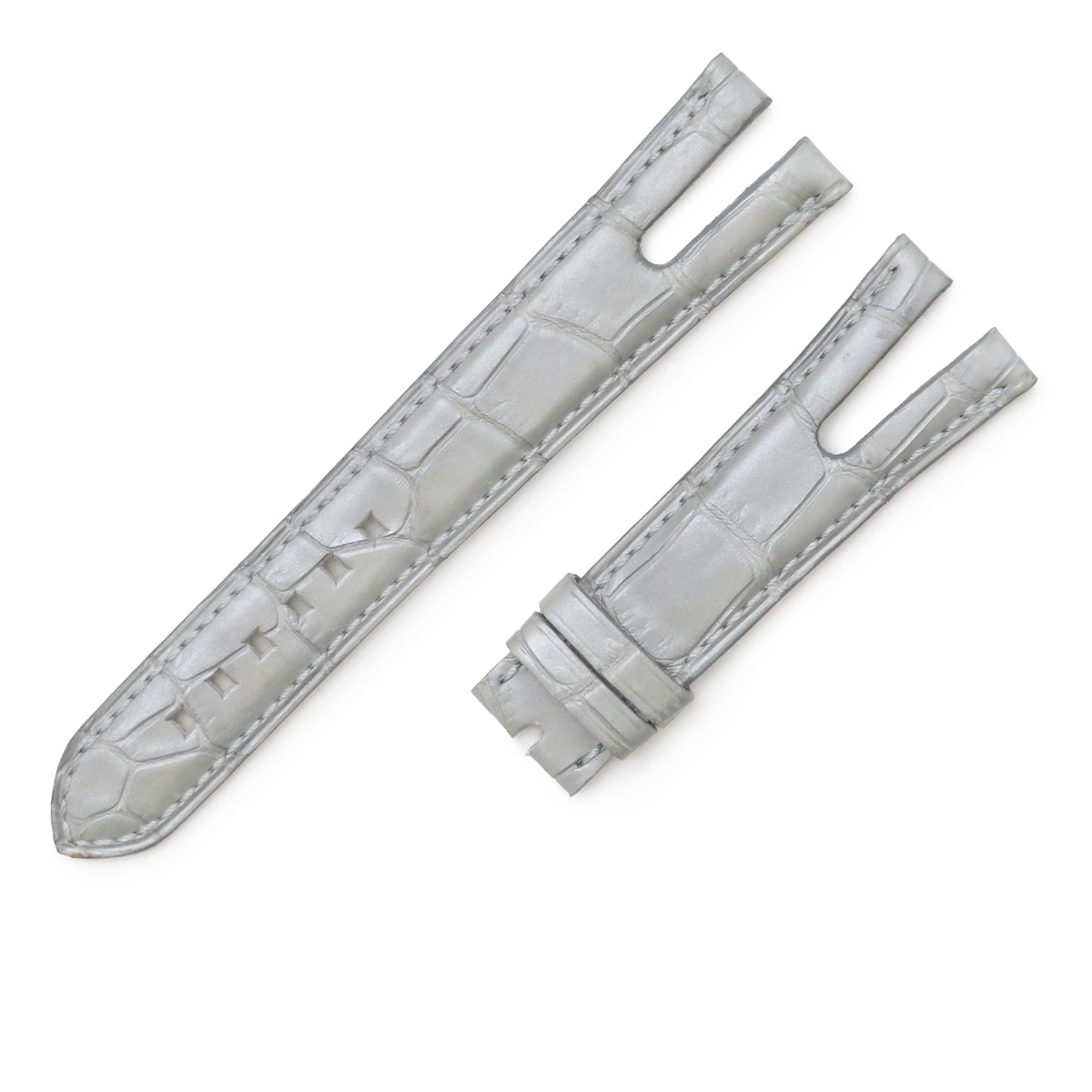 アヴェニューＣ用 クロコバンド メンズ 純正 替え ベルト ストラップ 20ｍｍ グレー 3年保証