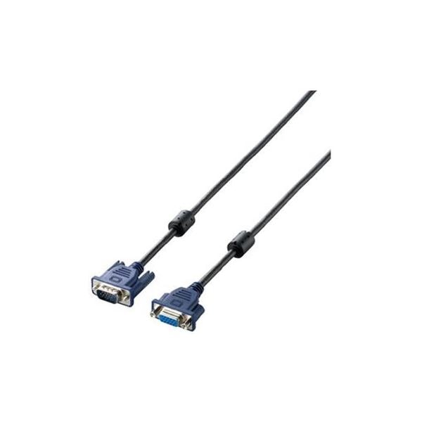 (まとめ)エレコム D-sub15ピン 延長ケーブル 1m CAC-E10BK(×3セット)
