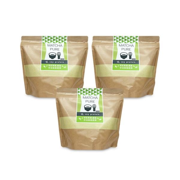 3個セット MATCHA PURE 抹茶ピュア ソイプロテイン 500g soy