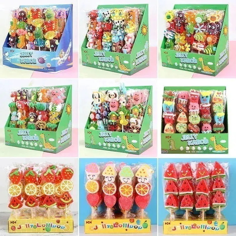 【20点セット】メガ割かわいい漫画の海の恐竜串動物ジュースグミゼリー串子供用カジュアルスナックキャンディ お玉 誕生日プレゼント 子供の贈り物