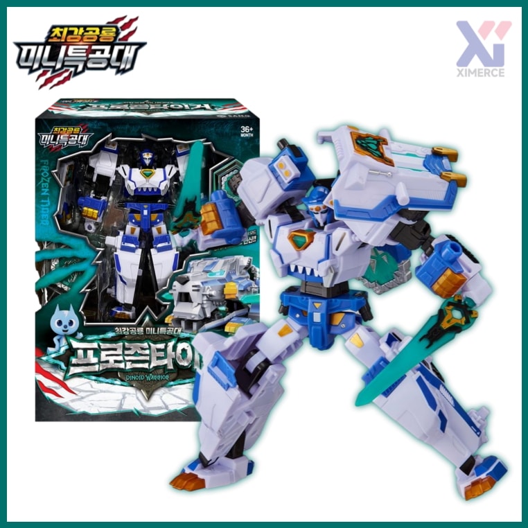 【韓国正規品】 ::当日発送:: ミニフォース DINOID WARRIOR 最強恐竜 氷の戦士 フローズンタイガー 変身ロボット