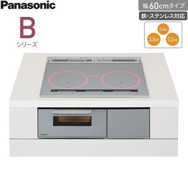 KZ-B1T6S IHクッキングヒーター Bシリーズ ビルトイン3口IH 幅60cm[]