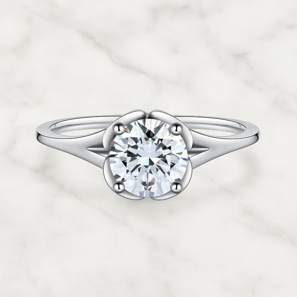 14K リアルゴールド ラボグロウンダイヤモンドリングジュエリー 繊細な光純粋な美しさ