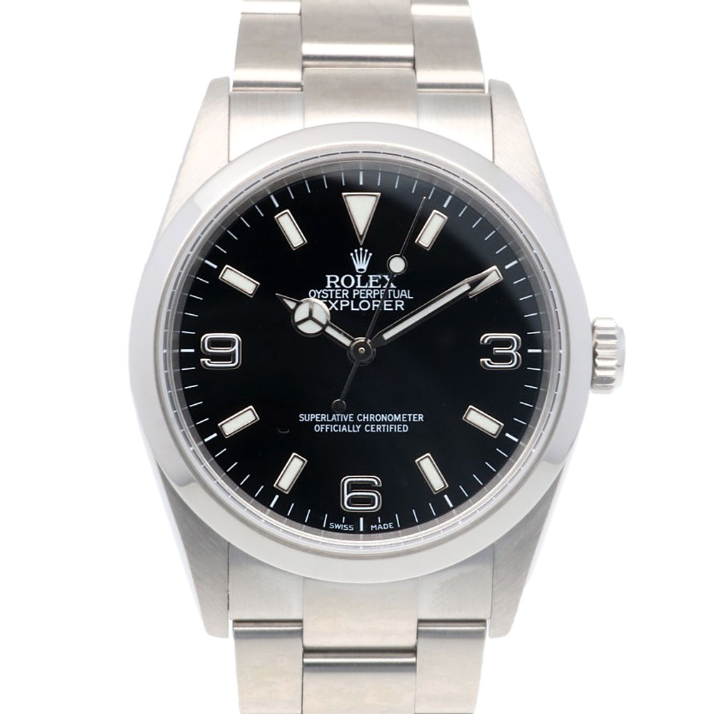 ロレックス エクスプローラー1 オイスターパーペチュアル 腕時計 ステンレススチール 114270 自動巻き 1年保証 ROLEX 中古 美品
