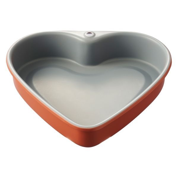 （まとめ買い）霜鳥製作所 トッピングオレンジ ハートケーキ型 中 B-113 [x3]