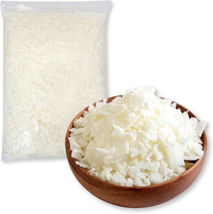 ソイワックス キャンドル用 ソフトタイプ フレーク状 大豆100% 天然植物性 アロマキャンドル 材料 大豆蝋 ロウソク (乳白色, 5kg)