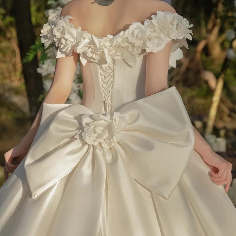 2024 新作 高級感 気質 ワンピース 結婚式 ドレス 花嫁ロングドレス 結婚式ワンピース 韓国ファッション パーティードレス ウェディングドレス 白172