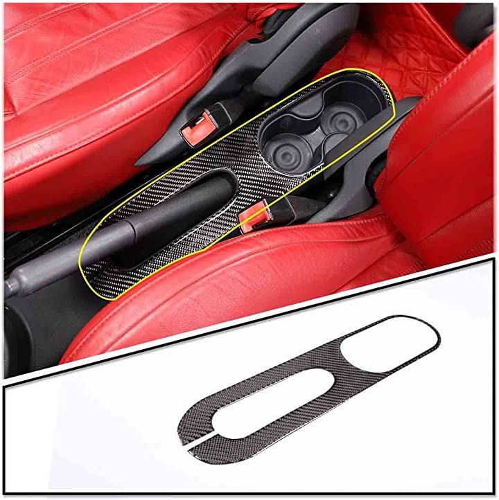 FOR FIAT 500 2011-2019年適用 カーボンファイバースタイルの車内および外装装飾トリムキット 黒( 黒 - 炭素繊維のテクスチャ, スタイル 11)