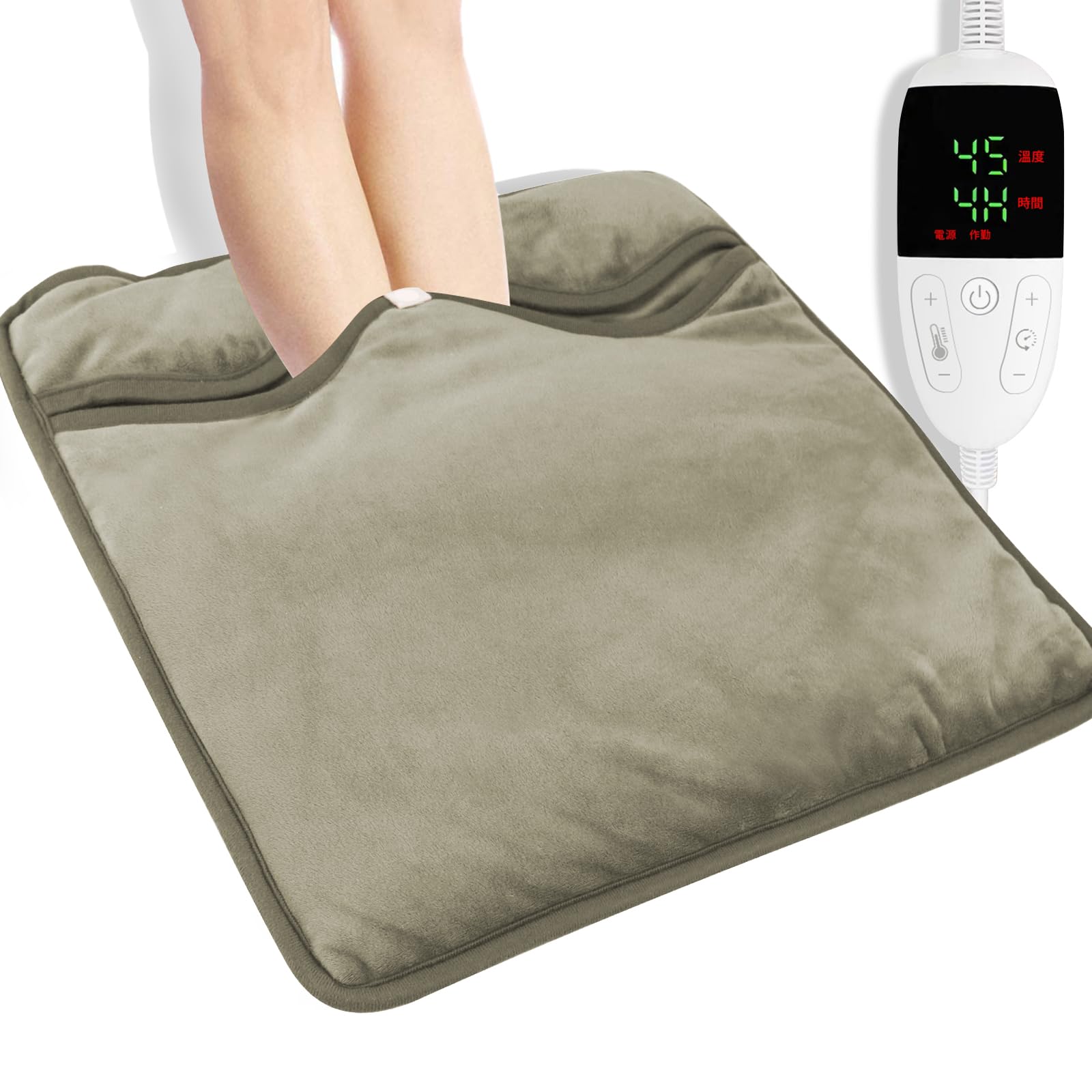 2024年モデル 電気足温器 【8段階温度制御&6段階タイマー】 BILIWAL フットウォーマー 速暖 柔らかフランネル 通気 抗菌 防臭 軽量 過熱保護 丸洗い可 省エネ 収納簡単 足元ヒーター