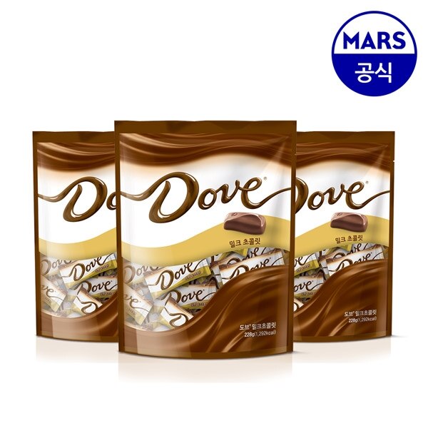 ドブチョコレートミルクチョコバー228g x 3ea