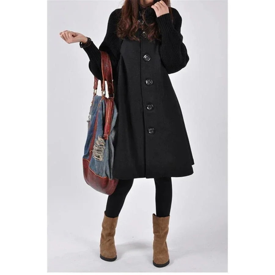 通勤 ロング レディース 秋冬 XXL お洒落 タートルネックジャケットアウター ラシャコートロング丈 ロングコート 秋冬 大きいサイズチェスターコート レディースアウターダウンジャケットコート