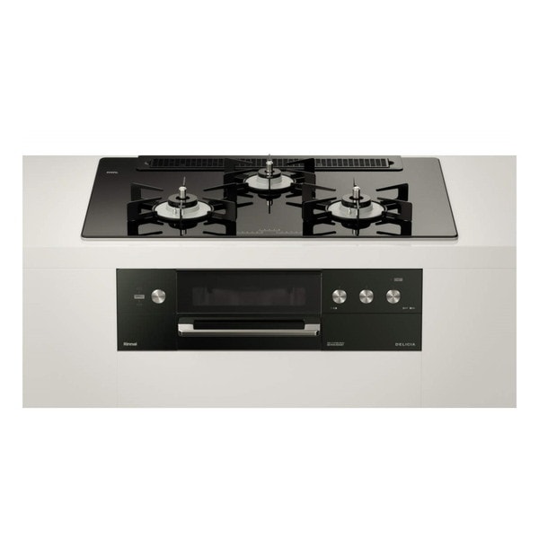 RHS71W30E11RABW-13A ナイトブラック DELICIA [ビルトインガスコンロ (都市ガス用両側強火力幅75cm)]