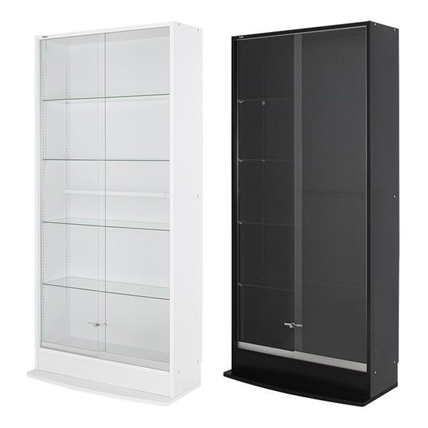 コレクションケース 引き戸 ハイタイプ おしゃれ 白 黒 ディスプレイラック