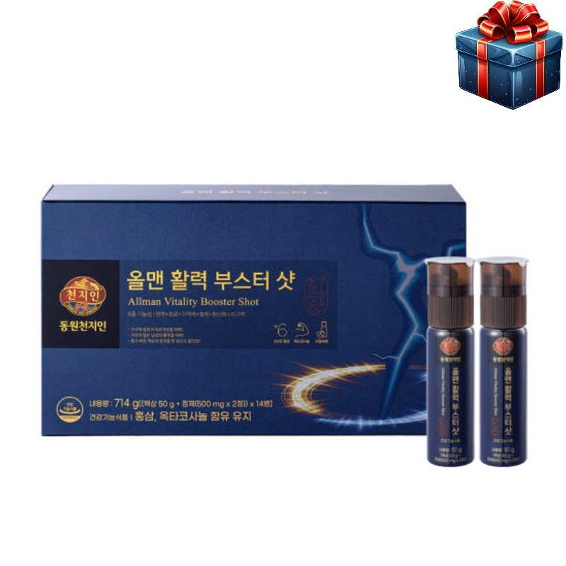 [NEW男性活力セット] チョンジイン オールマン 活力 ブースターショット 714g (液状+精製) 14個入り 韓国人気栄養剤 正規品 紅参 高麗人参 免疫力疲労回復記憶力血行持久力男性