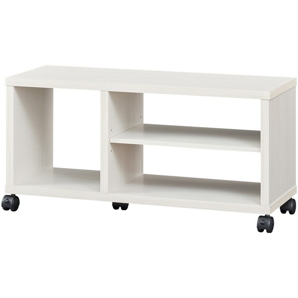 白井産業 FUL-4080TVWH キャスター付テレビ台 (幅80cm) メーカー直送