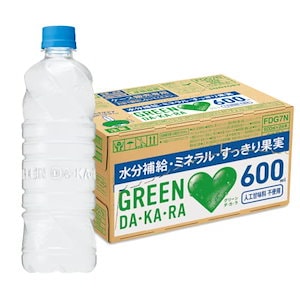 サントリー グリーンダカラ ラベルレス スポーツドリンク ペットボトル 600ml24本