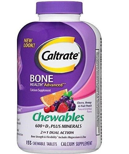 Caltrate 600+D Plus Chewables， 155-Count