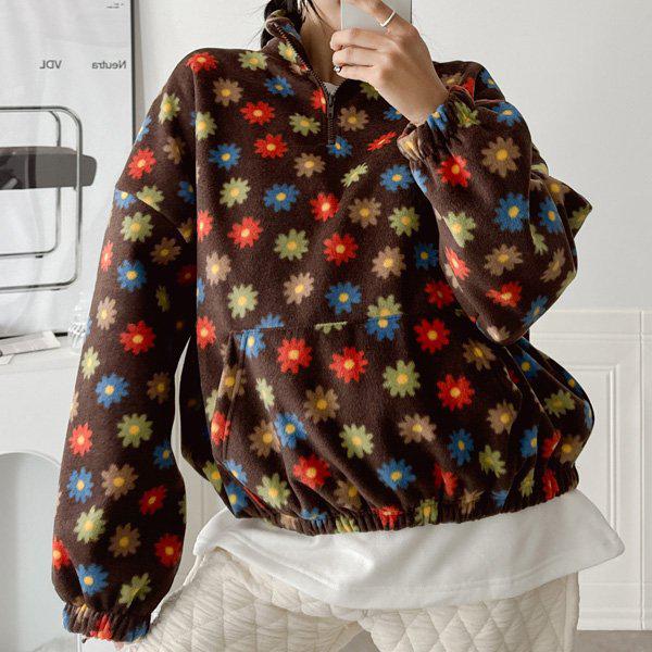 Hスタイル(LH)フリースピンピングアノラックティー フリースTシャツ ジップアップ アノラック