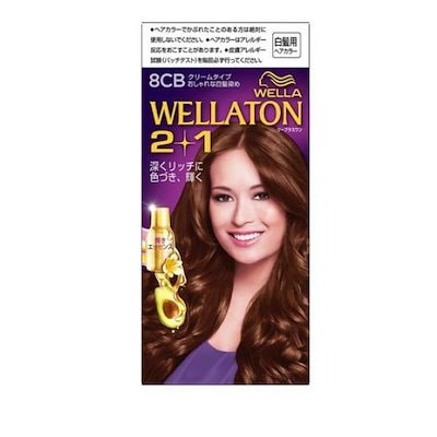 他サイト： ウエラ　WELLATON（ウエラトーン）2＋1 クリームタイプ 8CB より明るいナチュラルブラウン A剤60g+B剤60g+エッセンス7.3mlの商品画像