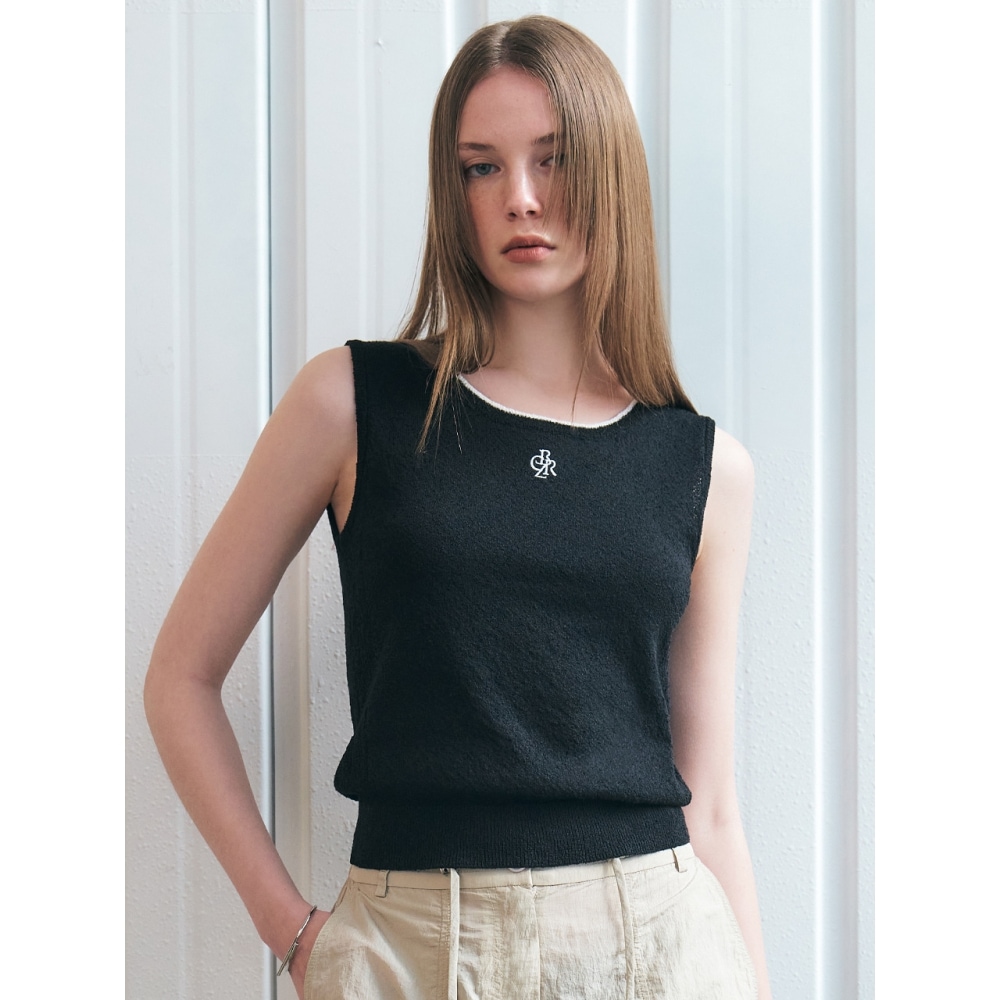 シティブリーズブックルシンボルロゴノースリーブトップネイビー