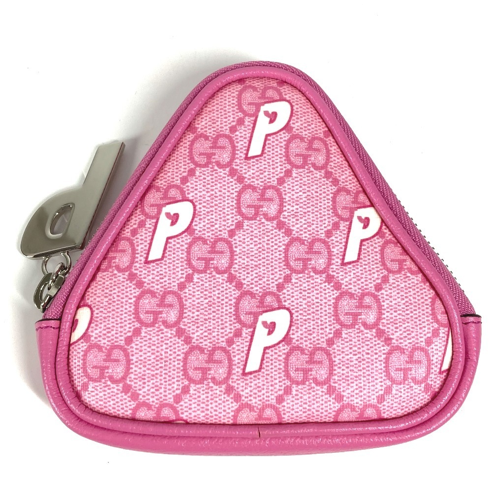 ポーチ 723144 ロゴ Palace パレス GGスプリーム 財布 小銭入れ ラウンドファスナー コインケース マルチポーチ GGスプリームキャンバス ピンク