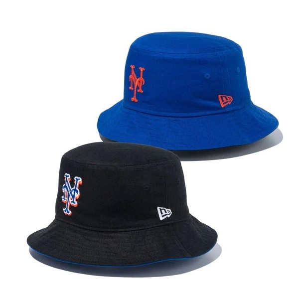 NEWERA ニューエラ バケット01 リバーシブル MLB Reversible Hat ニューヨークメッツ ブラック/ライトロイヤル　メンズ 男性 レディース 女性 帽子 ハット 送料無料 N