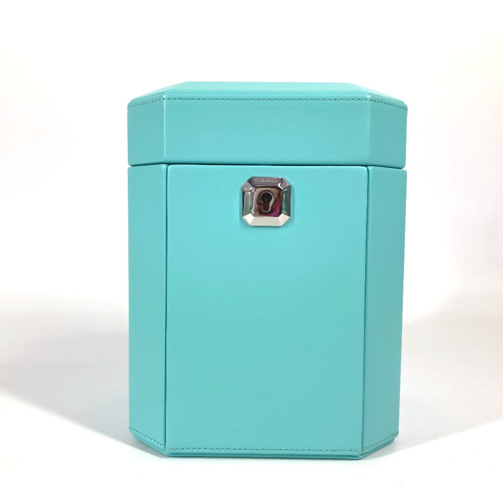 小物入れ 73476933 ジュエリー ボックス（トール） ティファニー ファセット アクセサリーケース ボックス BOX ジュエリーボックス レザー ブルー