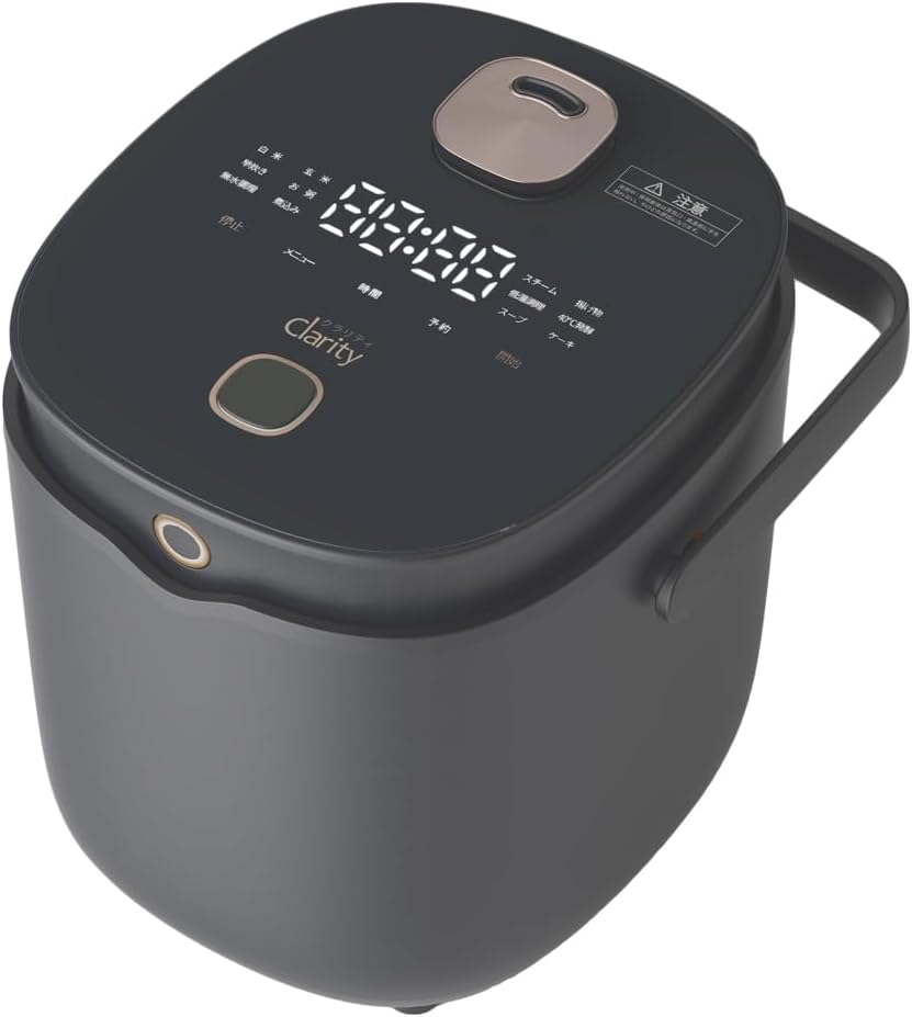 クラリティ 炊飯器 5in1 リビング 多機能 Webレシピ付き 低温調理 発酵調理 無水調理 早炊き 多機能調理 グレー 5in1(約100ml) マイコン式 r2250GY Areti アレティ
