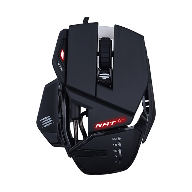 Mad Catz マッドキャッツ R.A.T.4+ 有線ゲーミングマウス Optical Gaming Mouse ブラック MR03MCINBL000-0J