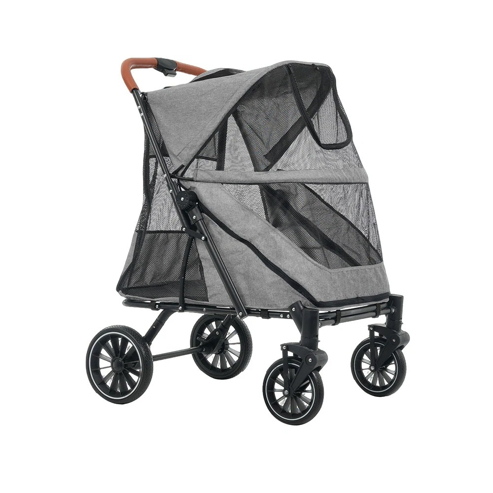 【国内即日発送】ペットカート 耐荷重50 大型犬対応 前後ドア 乗りやすい 折りたたみ 多頭 ワンタッチ折り畳み 中型犬 小型犬 猫 軽量 組立簡単 工具不要 介護用 ドッグカート 犬 猫 動物 ペッ