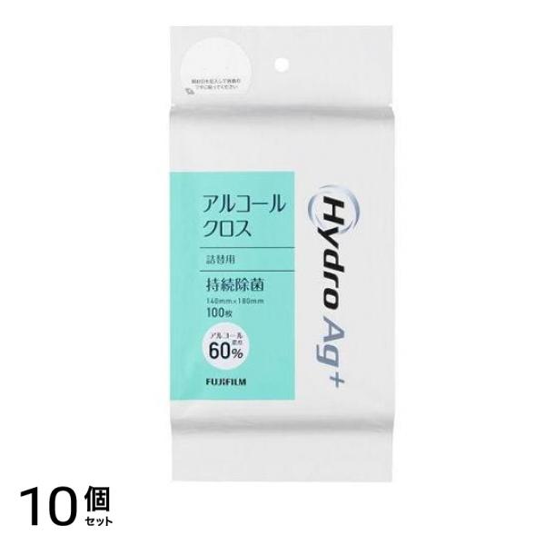 Hydro Ag+ アルコールクロス(アルコール60%) 詰め替え用 100枚入 10個セット