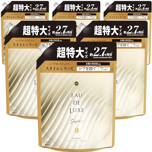 [ケース販売] [大容量] レノア オードリュクス プレミアム柔軟剤 スタイルシリーズ イノセント 詰め替え 1,010mL×6袋