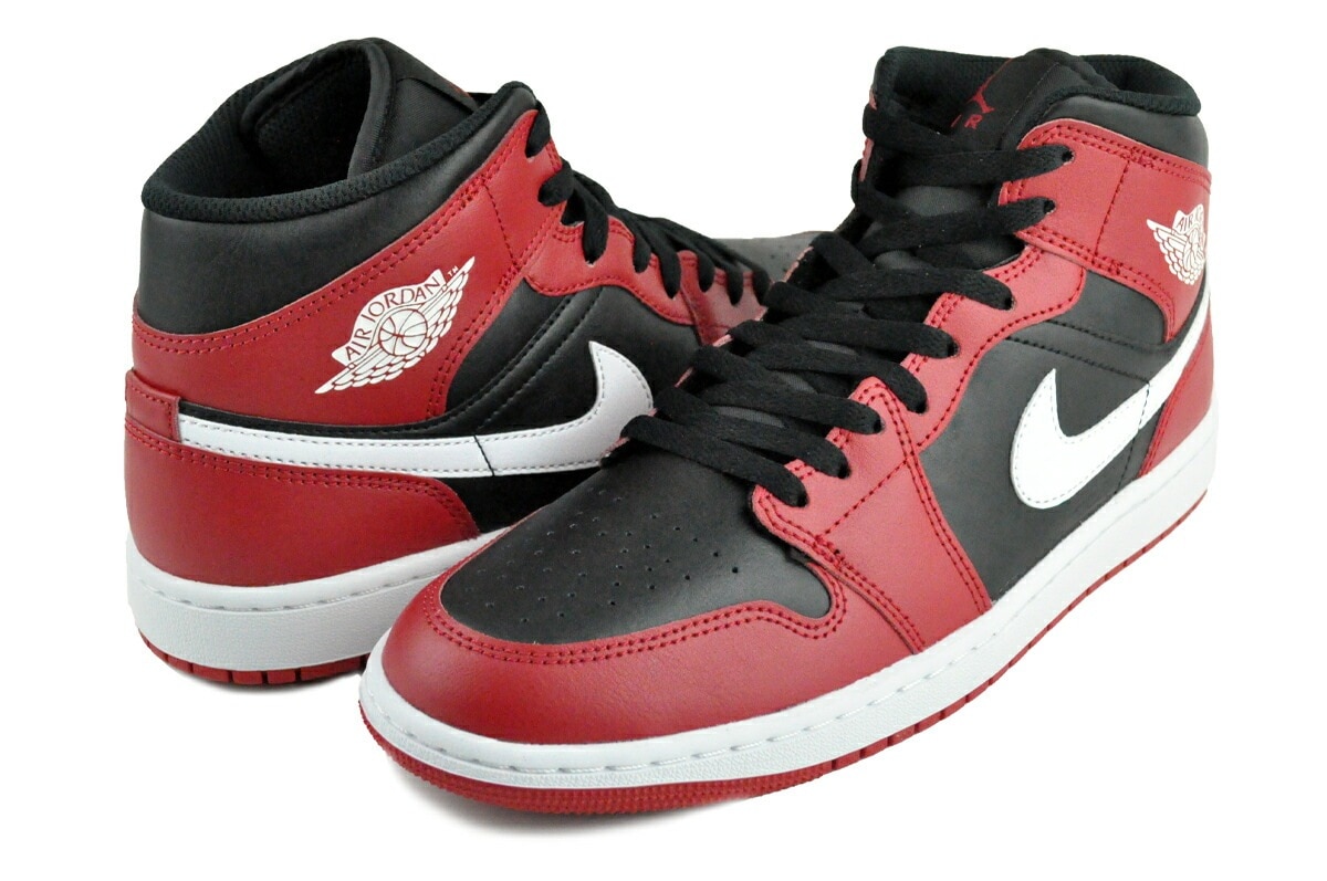 エアジョーダン 1 ミッド ブラック ホワイト ジムレッド dq8426-061