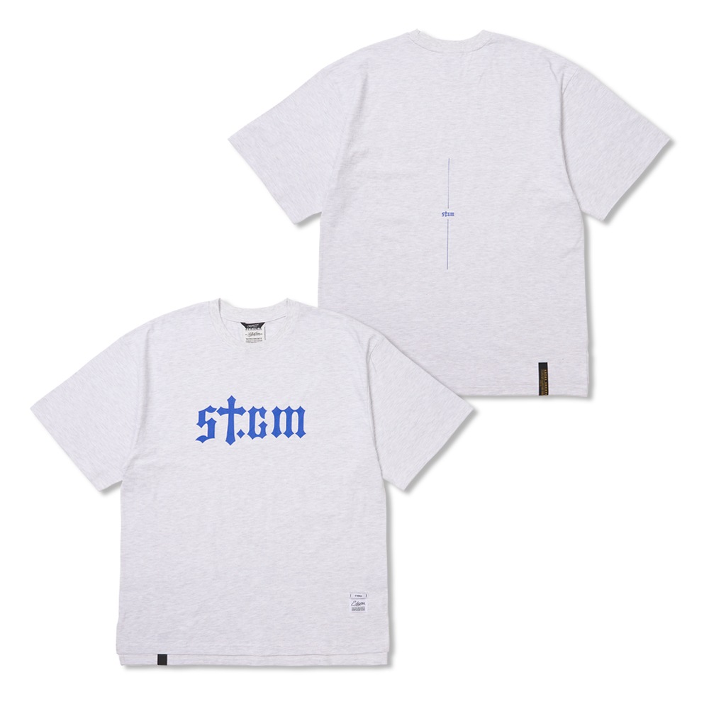 STGM Logo Oversized Short Sleeves T-Shirts White melange