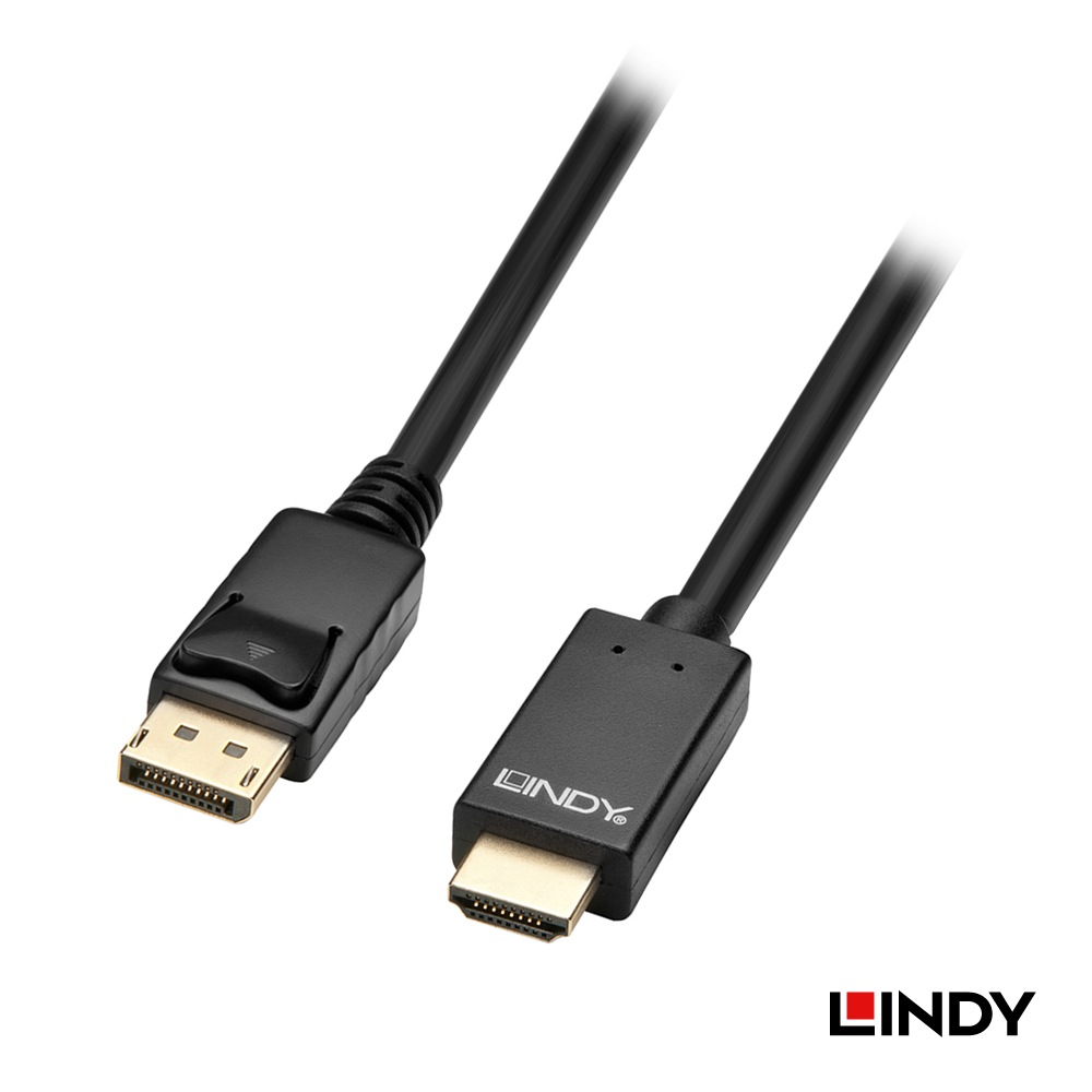 【41704】 LINDY 5m DisplayPort 1.2 - HDMI 1.4a変換ケーブル