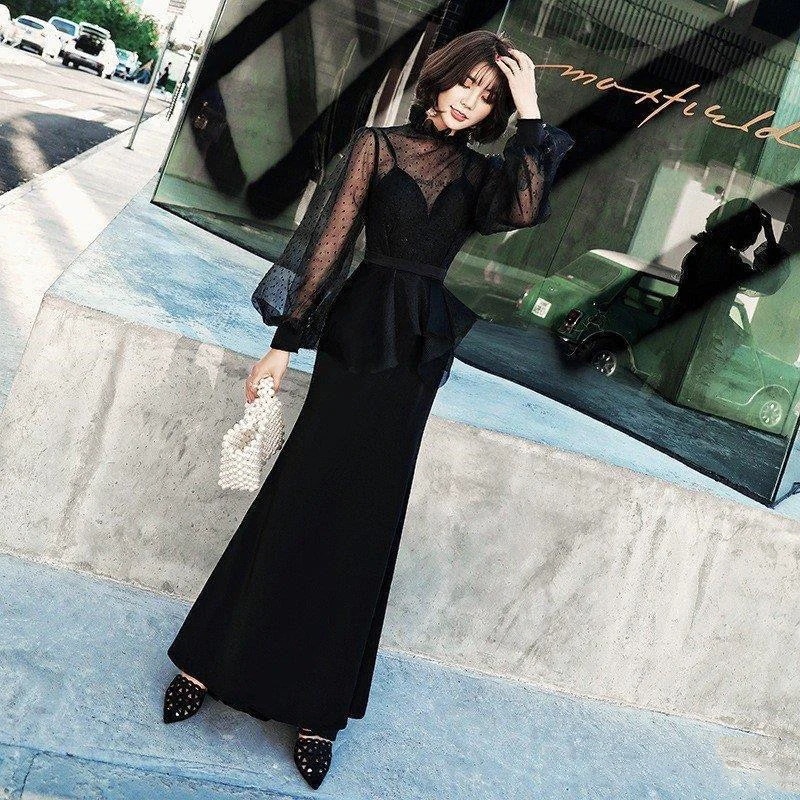 春パーティードレス ドット柄 年会服 結婚式 二次会 ロングドレス マーメイドライン エレガント 20代30代40代50代 合唱 成人式 演奏会 ワンピース 14,455円