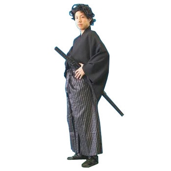 コスプレ 仮装 龍馬風3点セット 【 コスプレ 衣装 ハロウィン 仮装 コスチューム メンズ 和服 侍 時代劇 和風 大人用 サムライ 武士 男性用 パーティーグッズ 余興 】