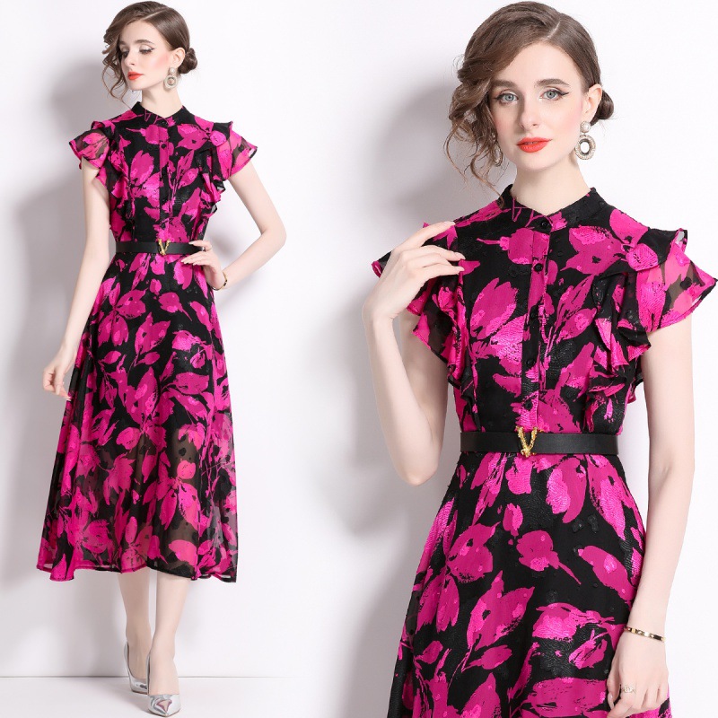 お急ぎくださいS～3Lパーティー ドレス ロング ロングワンピ ワンピース ワンピ パーティードレス パーティーワンピ 結婚式 二次会 大きいサイズクラシカル系 レトロ感 上品感 優雅印象 ベル