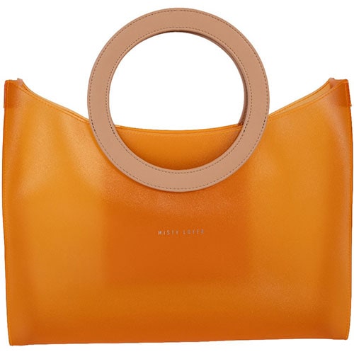 トートバッグ リングタイプ Ri ミストをまとうような柔らかい透け感 オレンジ