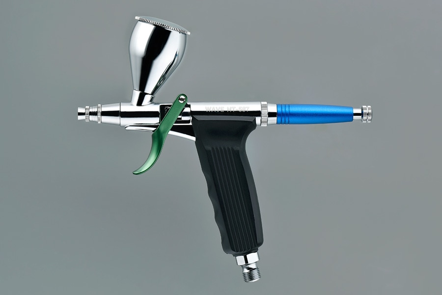 ウェーブ スーパーエアブラシ トリガータイプ07【軽量アルミボディ】ノズル径0.7mm【HT-587】 WAVE HT-587 エアブラシトリガータイプ07